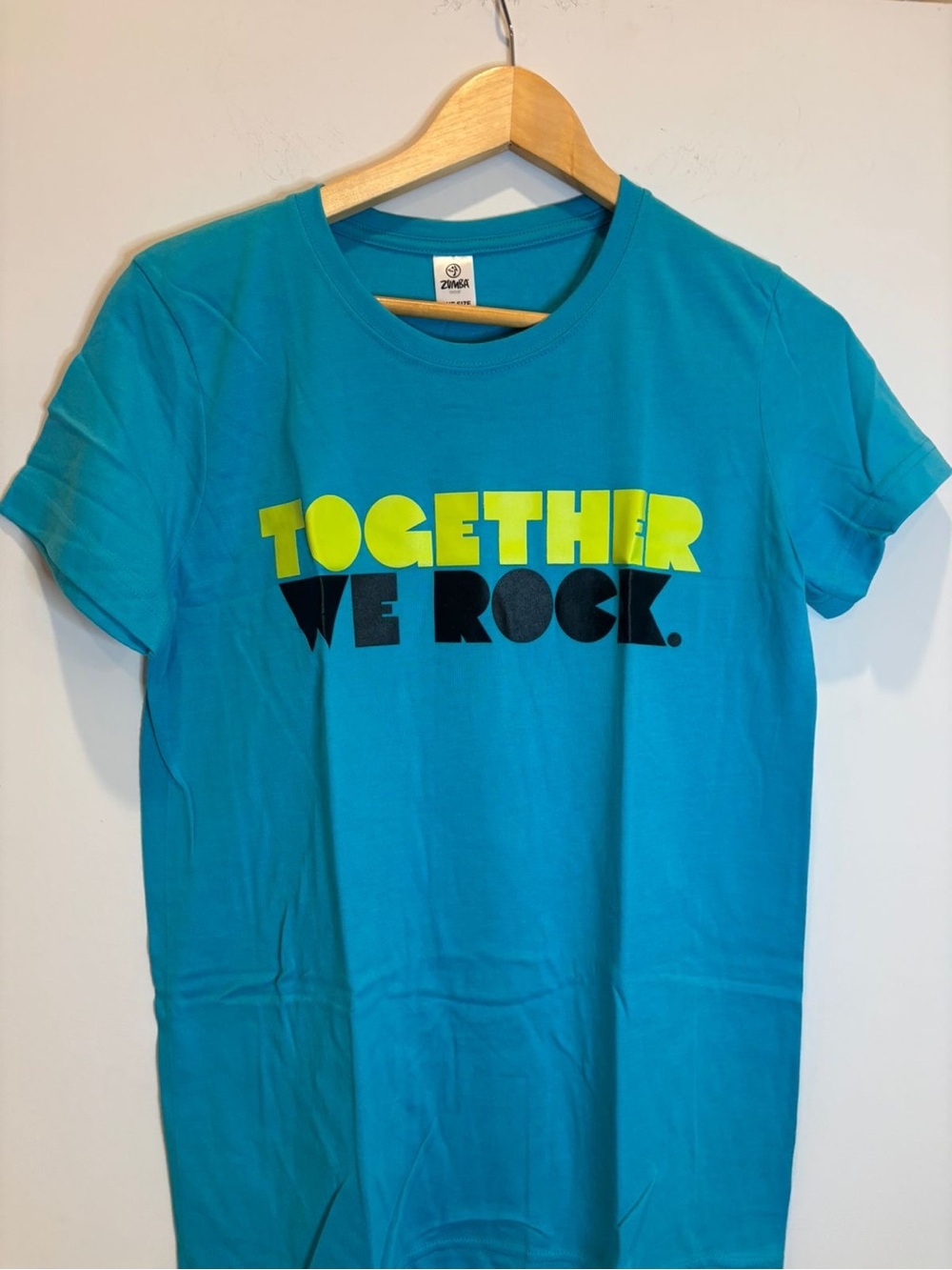 Zumba Blue 'Together We Rock' T- Shirt - size One Size